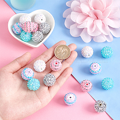 Бусины со стразами из смолы&nbsp;RESI-PH0001-81B