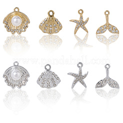 32шт 8 стиля подвески из сплава со стразами&nbsp;FIND-SC0016-46