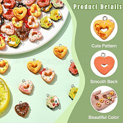 45шт 9 стиля непрозрачные подвески из смолы&nbsp;CRES-CJ0001-78