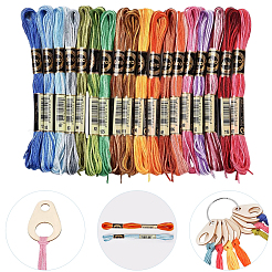 18 моток двухслойной полиэфирной нити для вышивания&nbsp;OCOR-CY0002-76