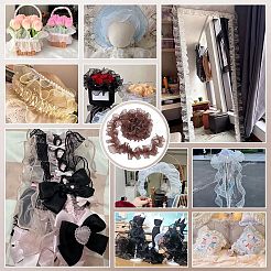 5 ярд плиссированной органзы с кружевной лентой&nbsp;OCOR-PH0004-67C