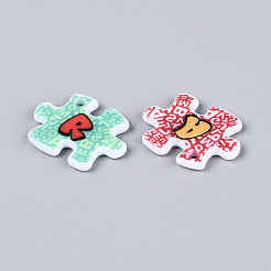 Печатные подвески из непрозрачного акрила&nbsp;MACR-N018-11