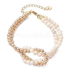Браслеты из натурального жемчуга и синтетического немагнитного гематита для женщин&nbsp;BJEW-JB13364-02