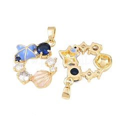 Латунные микро проложить кубического циркония подвески&nbsp;KK-C248-12G