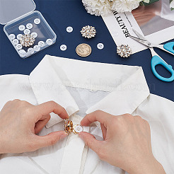 Запонки из латуни и пластиковые пуговицы с одним отверстием&nbsp;HJEW-NB00193