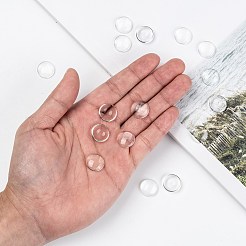 Прозрачные стеклянные кабошоны&nbsp;X-GGLA-R026-15mm