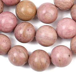 Природные родонит бисер нитей&nbsp;G-L648-A08-16mm