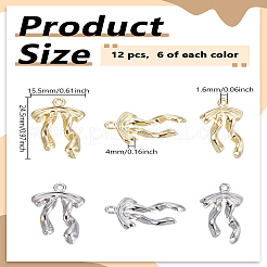 12шт 2 цвета подвески из сплава с покрытием стойки&nbsp;FIND-LP0005-03