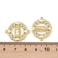 Шармы-соединители из латуни с паве из кубического циркония&nbsp;KK-L251-21G-01