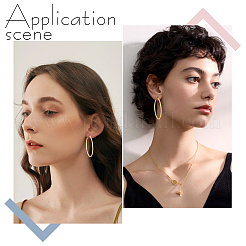 10 серьги-кольца из нержавеющей стали piars 201&nbsp;EJEW-UN0002-88