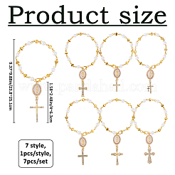 7 шт. 7 стиля подвеска из сплава со стразами&nbsp;HJEW-FH00229