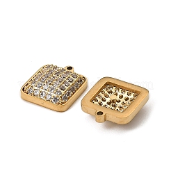 Подвески из нержавеющей стали 304 с микропаве из кубического циркония&nbsp;LS-STAS-I356-04G-04