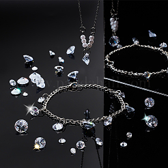 150 шт. 5 стильных заостренных подвески с кубическим цирконием&nbsp;ZIRC-PH0001-35