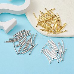 90шт 3 цвета латунные бусины трубки&nbsp;KK-YW0002-08A