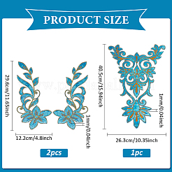 1 шт. цветочные компьютеризированные вышитые нашивки с термоклеем/пришиванием&nbsp;PATC-FG0003-10A