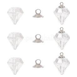 5 шт. бутылок из выдувного стекла ручной работы&nbsp;GLAA-TA0012-33C