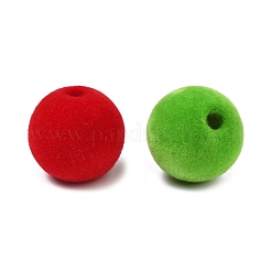 Флокированные непрозрачные акриловые бусины&nbsp;OACR-G055-02D