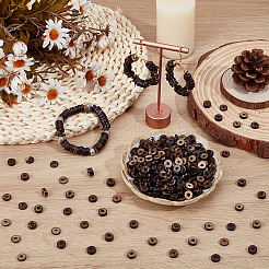 6 нити окрашенных натуральных кокосовых бусин-дисков&nbsp;COCB-SC0001-02A