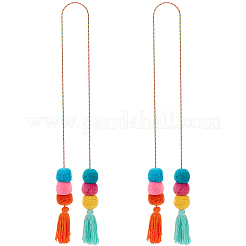 Полиэстер кисточкой кулон украшение&nbsp;HJEW-WH20003-04A-05