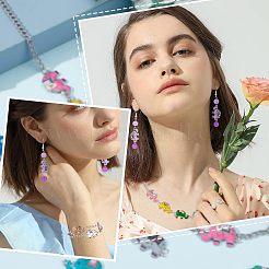 56 шт. 14-цветный цинковый сплав с эмалированными подвесками-слонами&nbsp;FIND-CA0005-18