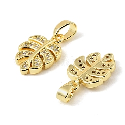 Латунные микропаве прозрачные кубические циркониевые подвески&nbsp;KK-A290-01A-G