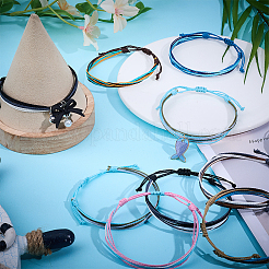 16шт. браслеты из двухцветного вощеного нейлонового шнура&nbsp;BJEW-SC0001-37