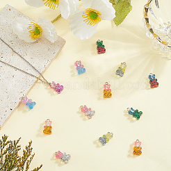 40шт 10 цвета прозрачные подвески из смолы&nbsp;RESI-CP0001-11