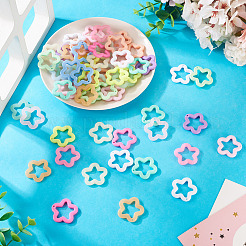 55шт 11 цвета непрозрачные акриловые подвески&nbsp;MACR-TA0002-46