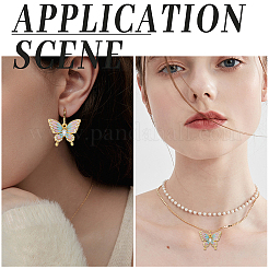 6шт латунные подвески с микропаве и кубическим цирконием&nbsp;KK-BBC0020-42