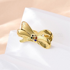 Нержавеющая сталь 304 с регулируемыми манжетами из стразов&nbsp;RJEW-Q020-18G