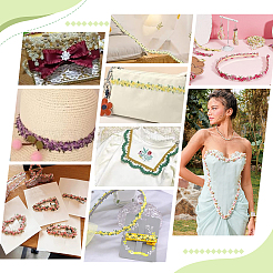 5 ярд двухцветной полиэстеровой вышитой кружевной отделки&nbsp;OCOR-PH0005-19