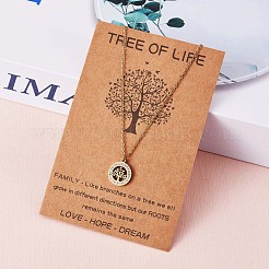 Ожерелье с подвеской в виде дерева жизни из прозрачного кубического циркония&nbsp;JN1048A