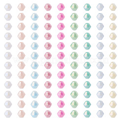 9 нити 9-х цветных антикоррозийных гальванических биконусных стеклянных бусин&nbsp;EGLA-TA0013-27