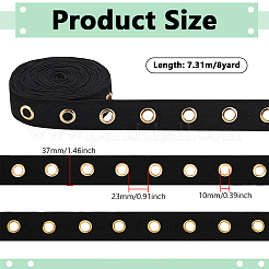 Хлопковые ленты с рисунком «елочка» и кольцами-люверсами&nbsp;OCOR-PH0005-36A-02