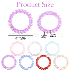 20 шт. УФ-покрытие непрозрачной акриловой бусины рамка&nbsp;PACR-YW0001-37