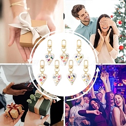 7 шт. подвеска в форме сердца из эмалевого сплава&nbsp;KEYC-YW00203