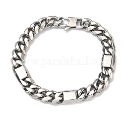 Браслеты из кубинской цепочки из нержавеющей стали 304 для женщин&nbsp;BJEW-G779-04B-P
