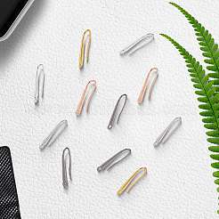 40 шт. 5-х цветные экологически чистые латунные крючки для сережек&nbsp;KK-SC0006-48