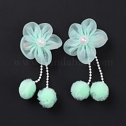 Цветочная ткань металлические заколки крокодил&nbsp;LS-PHAR-D013-01E