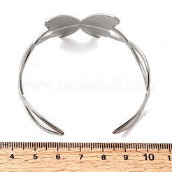 Браслеты-манжеты из нержавеющей стали 304 в виде бабочки для женщин&nbsp;BJEW-A155-01P