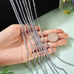 5 ярд цепочки из сплава стекла и страз&nbsp;AJEW-TA0002-49D