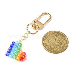 Красочный стеклянный кулон в форме сердца&nbsp;KEYC-TA00013