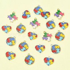 20шт 5 стиля подвески из сплава с эмалью&nbsp;ENAM-FS0003-57