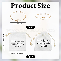 8шт. железный браслет-манжета в форме сердца для женщин&nbsp;BJEW-WR0001-04B