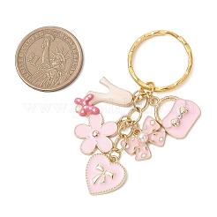 Брелки с цветком и сумкой из сплава эмали&nbsp;KEYC-JKC01446