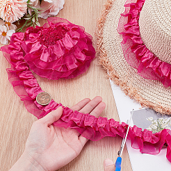 20 м полиэстеровая кружевная лента с морщинами&nbsp;OCOR-GA0002-55B