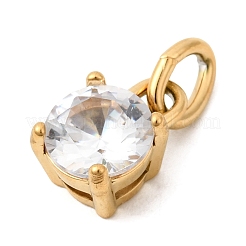 Подвески из нержавеющей стали 304 с тематикой Birthdaystone&nbsp;STAS-B128-60G-04