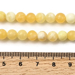 Нити бусин из натурального желтого нефрита&nbsp;X-G-A274-A01-6mm