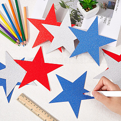 60 шт. 3 цвета бумаги на тему Дня независимости с блестками и звездами для украшения стен&nbsp;AJEW-SP0001-11