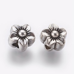 Сплавочные овальные бусины тибетского стиля &nbsp;X-MPDL-5452-AS-FF